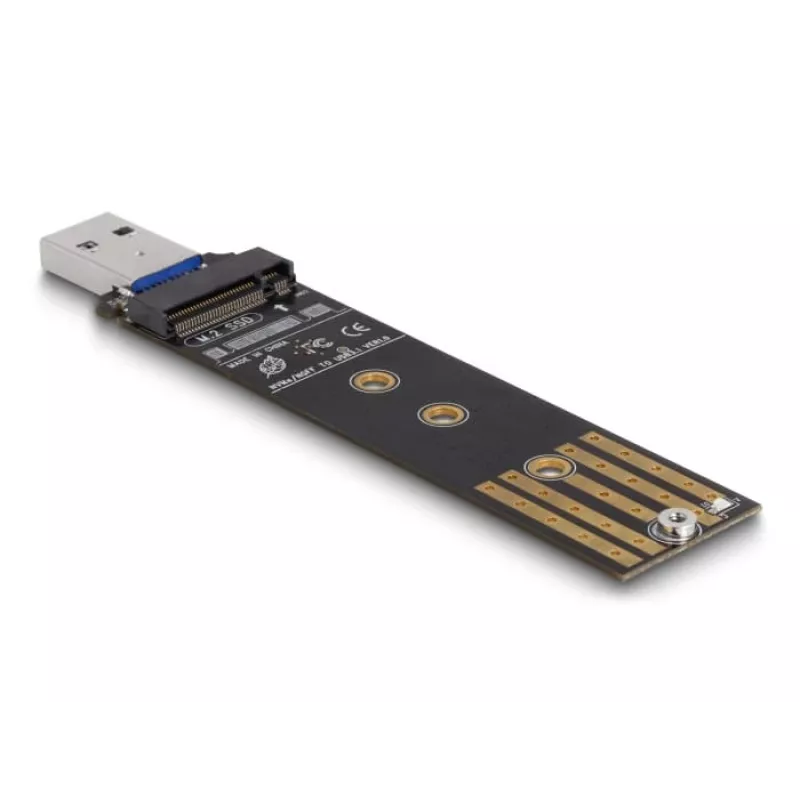DeLOCK yhdistelmämuunnin M.2 NVMe PCIe- tai SATA-SSD-asemalle USB 3.2 Gen 2 musta