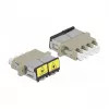 Kuitukytkin DeLOCK 86904 LC Quad naaras LC Quad naaras Multimode beige