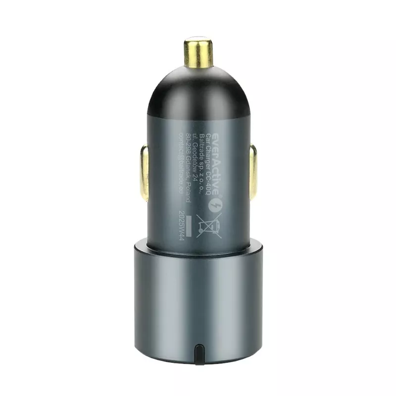 Autolaturi everActive CC-40Q QC3.0 60W, USB-autosovitin matkaviestinten lataamiseen