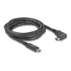 DeLOCK USB-kaapeli USB Type-C uros - USB Type-C uros kulma 2 m 5 Gbit/s 4K PD 60 W
