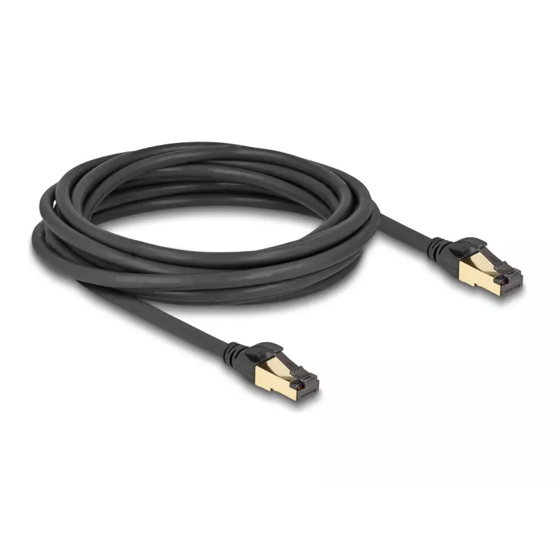 Verkkokaapeli DeLOCK RJ45 Cat.6A uros urokseen S/FTP 5 m musta