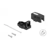 Delock 85840 Keystone-tyhjä kotelo, 1-porttinen, magneettijalustalla, musta