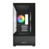 Sharkoon MK6 RGB Micro-ATX tietokonekotelo, musta, karkaistu lasi