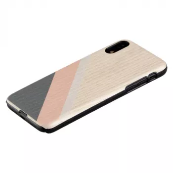 Älypuhelinkotelo man and wood iPhone XR:lle – roosa puku mustilla yksityiskohdilla