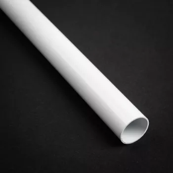 Bitspower Hardtubing 16 mm AD viistetty messinkiputki, 500 mm, valkoiseksi maalattu