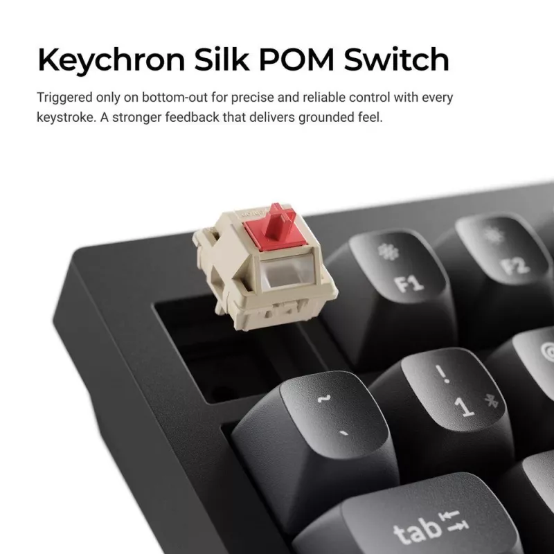 Mekaaninen Full-Size-näppäimistö Keychron V6 Ultra 8K — QWERTY, Bluetooth, RGB, musta