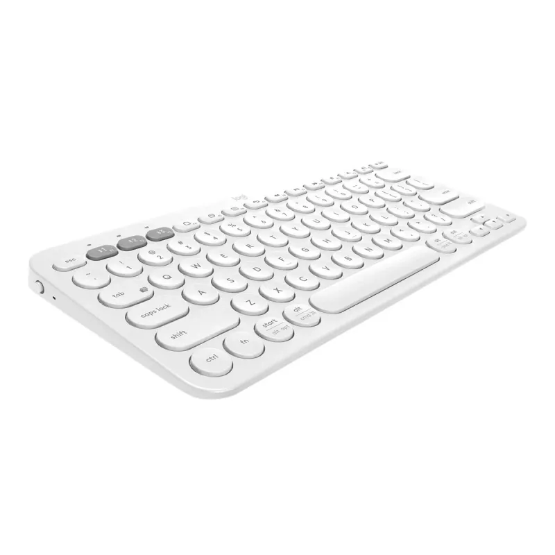 Logitech Multi-Device K380 -näppäimistö - langaton - Bluetooth 3.0 - saksa - off-white