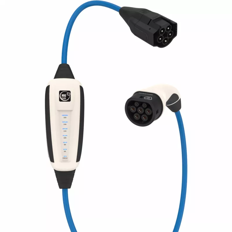 NRGkick 17101000 mobiili latausasema 16A Pure, 11 kW, 10 m kaapeli, Type 2, Wi-Fi + Bluetooth, valkoinen