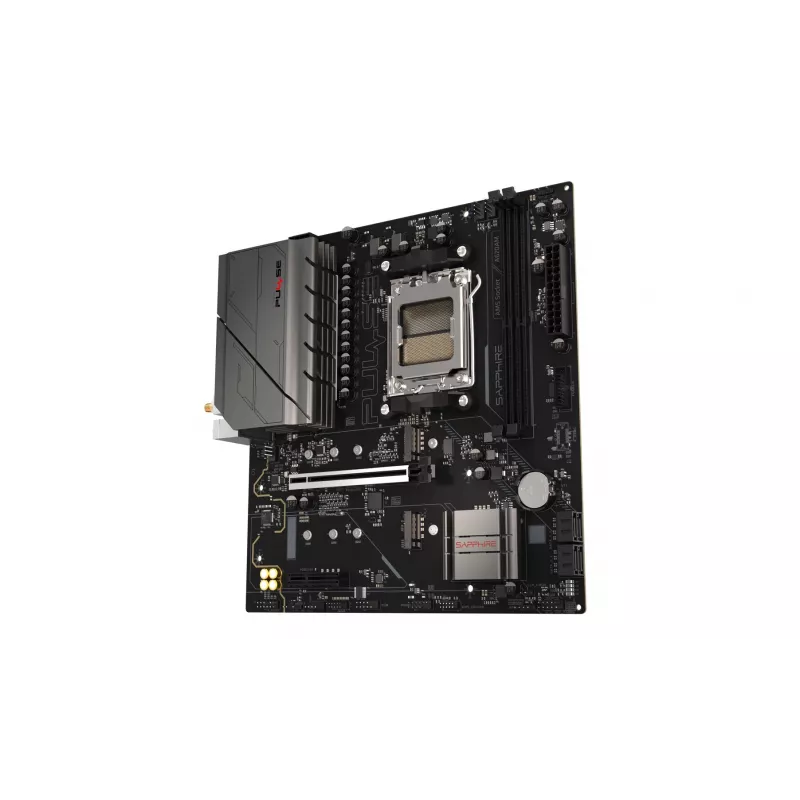 Emolevy Sapphire PULSE A620AM (microATX) kanta AM5, AMD A620A, DDR5, 2x DIMM, 64 GB, 2x M.2, Gigabit LAN