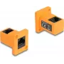 DeLOCK D-tyypin moduuli RJ45 naaras naarasliittimeen 90° kulma oranssi