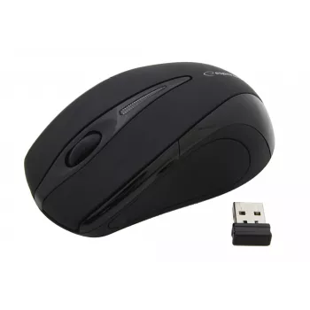 Langaton? Ei – langaton RF-hiiri ESPERANZA EM101K, molempikätinen, 1000 DPI, 2,4 GHz nano-USB-vastaanotin, musta