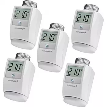 Patteritermostaatti eQ-3 Homematic IP HKT 5 kpl:n sarja — älykäs patteriventtiilisarja, 5 kpl