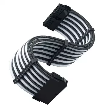 ATX-jatkokaapeli SILVERSTONE SST-PP07E-MBBW 30 cm musta/valkoinen