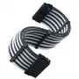ATX-jatkokaapeli SILVERSTONE SST-PP07E-MBBW 30 cm musta/valkoinen