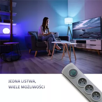 Ylijännitesuoja Qoltec 50166 harmaa 6 AC-pistorasiaa 230V 3m