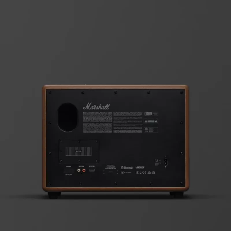 Langaton kaiutin MARSHALL Woburn III ruskea — Multiroom, Bluetooth, Wi‑Fi, analogiset tulot