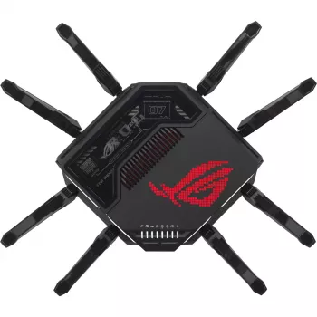 ASUS ROG Rapture GT-BE98 langaton reititin 10 Gigabit Ethernet quad-band (2,4 GHz / 5 GHz-1 / 5 GHz-2 / 6 GHz) musta
