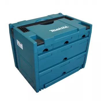 Makita P-84349 MAKSTOR Model 4.5 työkalulaatikko, 5 vetolaatikkoa, sininen