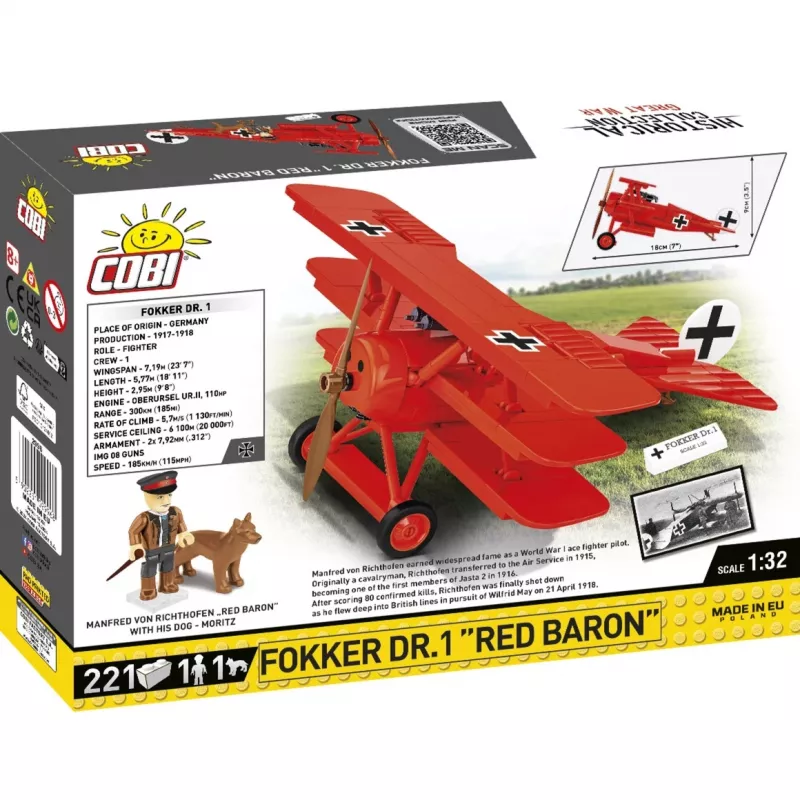 Blocks Fokker DR.1 Red Baron 221 rakennuspalikkaa
