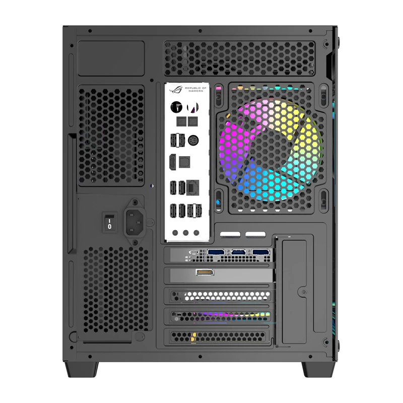 Tietokonekotelo DarkFlash B275 PRO (musta) 6 esiasennetulla tuulettimella