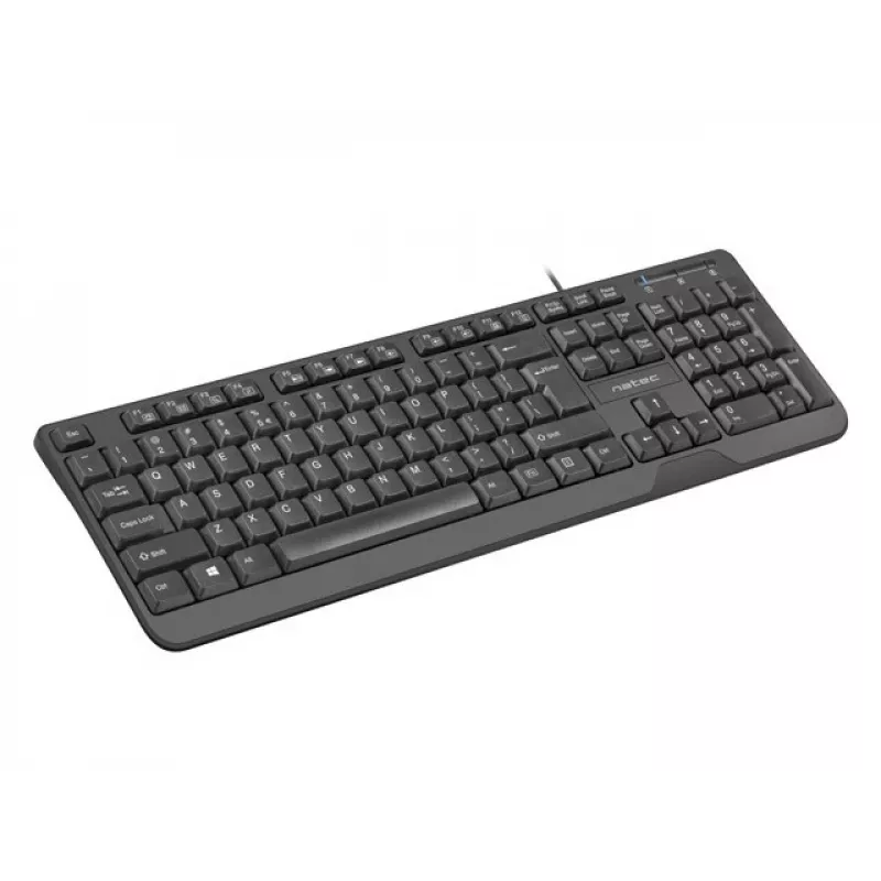 NATEC NÄPPÄIMISTÖ TROUT SLIM USB, US-LAYOUT, MUSTA