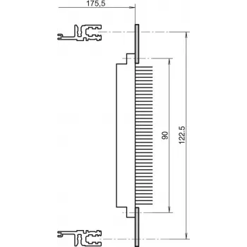 SCHROFF litteäkisko 84HP DIN41612 (4 kpl/pakkaus) - telineen lisävaruste (20822048)