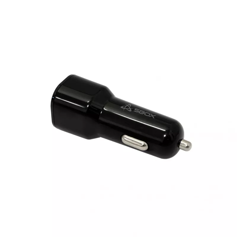 Autolaturi SBOX CC-038 38W musta — dual-USB-virtalähde ajoneuvoihin