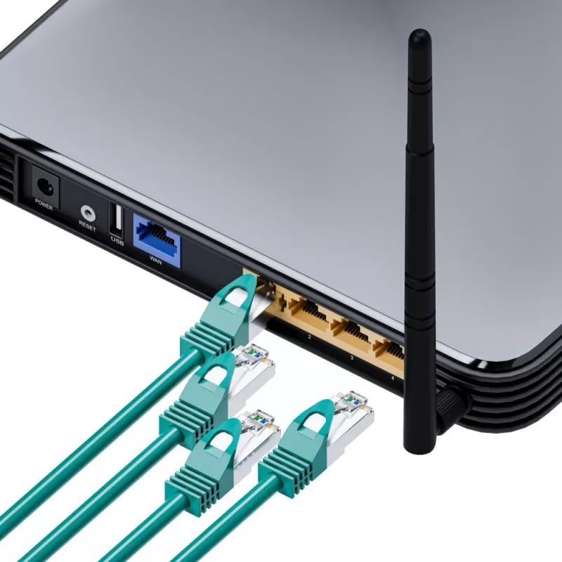 Verkkokaapeli Extralink LAN patchkaapeli Kat.6 RJ-45 Cat6 3 m vihreä