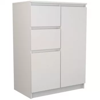 Topeshop 2D2S BIEL -lipasto — 2 laatikkoa, valkoinen, 700×400×970 mm, lastulevy