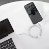 USB-C - Lightning Baseus High Density punottu kaapeli, 20W, PD, 2m (valkoinen)