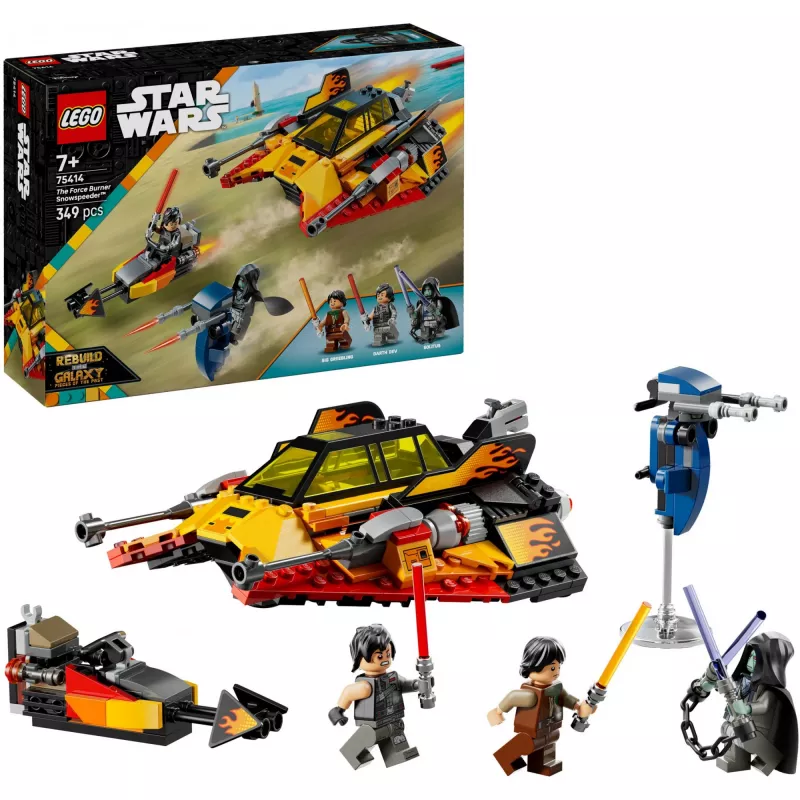 LEGO Star Wars Flame Speeder 75414 lumiajoneuvosarja – 349 osaa, 3 minihahmoa, ikä 7+