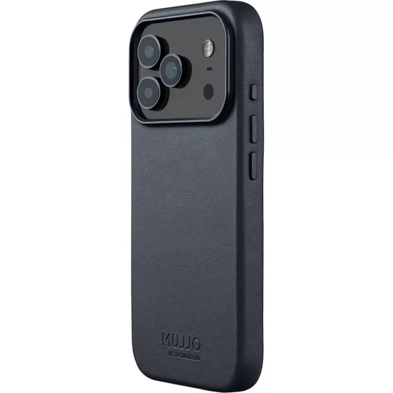 Mujjo Full Leather Case MagSafe -kotelo iPhone 17 Pro harmaa