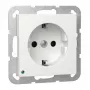 Seinä-/katto-SCHUKO-LED-valaisin Gira malli 417003 integroidulla Schuko-pistorasialla