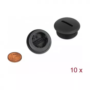 Sulkutulppa musta nailon DeLOCK 60232
