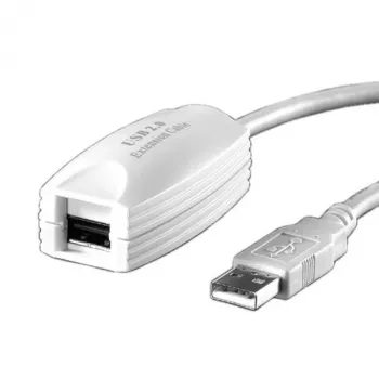 USB 2.0 -jatkojohto VALUE 1 portti valkoinen 5 m