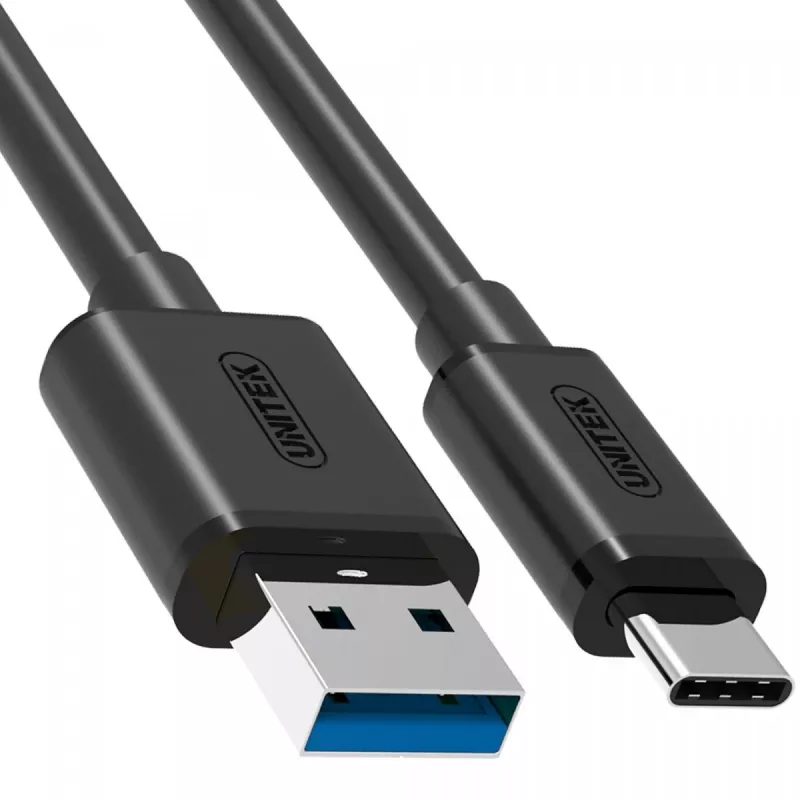 UNITEK Y-C474BK USB-kaapeli USB 3.2 Gen 1 (3.1 Gen 1) 1 m USB A USB C musta
