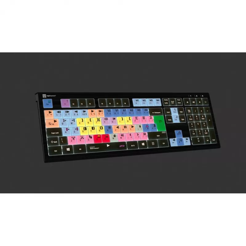 Logickeyboard Avid Media Composer ASTRA 2 taustavalaistu näppäimistö PC UK (LKB-MCOM4-A2PC-UK)