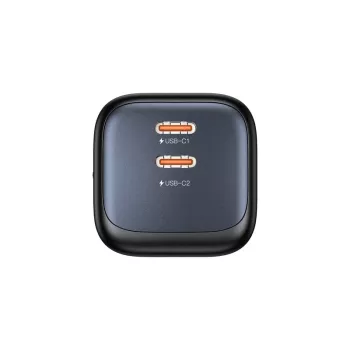 Unitek seinälaturi 2x GaN 45W — 2× USB‑C PD 3.0 ja QC-pikalataus