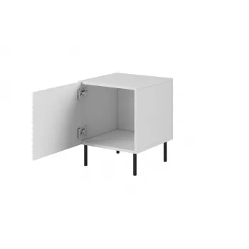 Yöpöytäsarja Cama Meble HOLE — 2 kpl, 44×40,5×53,5 cm, valkoinen matta, MDF/lastulevy, 16 mm runko
