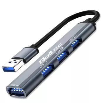 USB-keskitin QOLTEC 53793 — USB 3.0 tulo, 3× USB 2.0 liitäntää