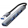USB-keskitin QOLTEC 53793 — USB 3.0 tulo, 3× USB 2.0 liitäntää