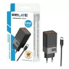 Beline verkkosovitin 2x USB-C 1x USB 65W kaapeli USB-C musta/musta PD 3.0
