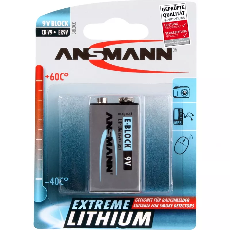 Kertakäyttöparisto Ansmann 9V E-Block