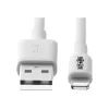 Eaton Tripp Lite Series USB-A - Lightning synkronointi-/latauskaapeli (M/M) - MFi-sertifioitu, valkoinen, 6 ft. (1,8 m) - data-/virtakaapeli - USB uros - Lightning