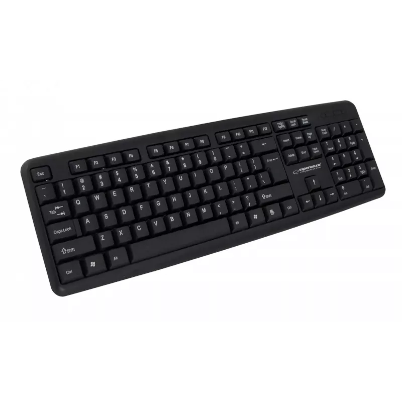 Langallinen näppäimistö ESPERANZA EK134 Full-Size 100 % USB, musta, 1,45 m kaapeli