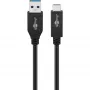 Wentronic goobay - USB-kaapeli - USB-C (M) to USB Type A (M) - USB 3,1 Gen 2 3 A - 50cm - pyöreä - musta (41073)