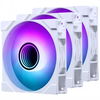 PHANTEKS 120mm-kotelotuuletin M25G2-120 D-RGB valkoinen – 120mm RGB-jäähdytystuuletin PC-koteloon