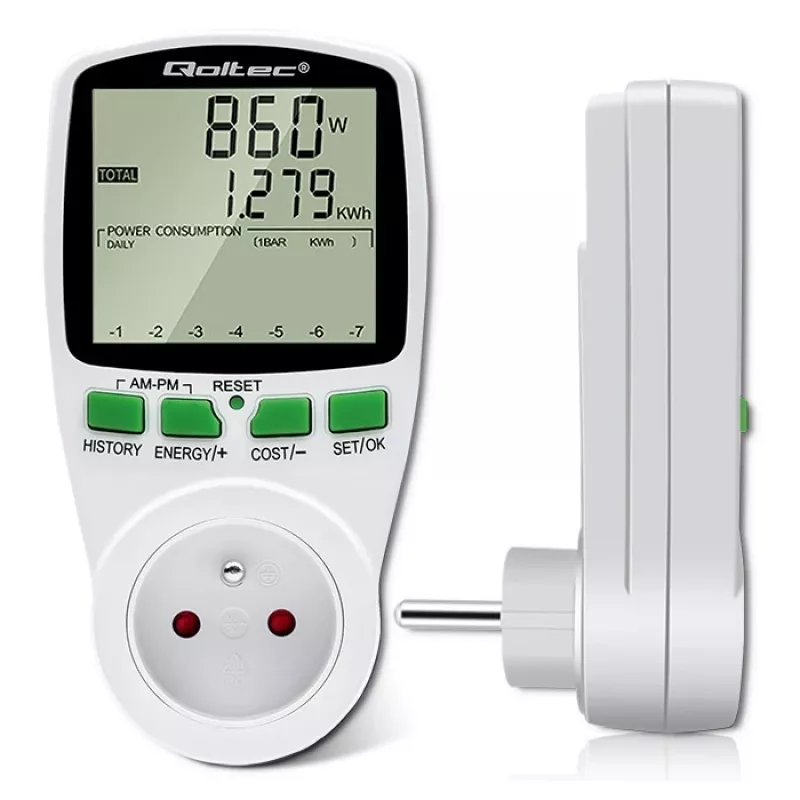 Tehomittari QOLTEC PM0627 3680W historiatoiminnolla — QOLTEC PM0627 3680W
