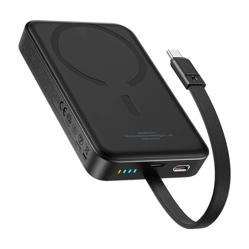 Baseus Mini 10000mAh 30W magneettinen powerbank (musta) Bayern Edition
