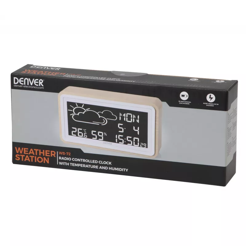 Digitaalinen sääasema Denver WS-72 puu LCD DC/paristo
